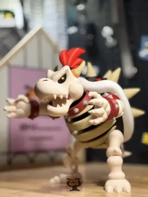 Super Mario Dry Bones Bowser Figure – 3D Printed Collectible - Mario