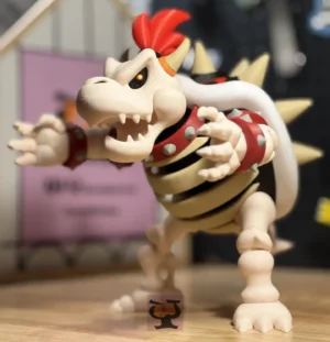 Super Mario Dry Bowser Figure – 3D Printed Collectible – Gamer Gift or Desk Decor