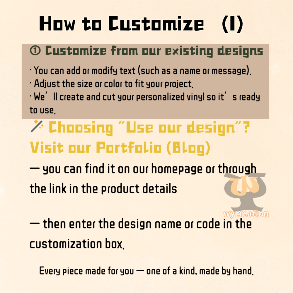 Custom Ready-to-Use Vinyl Designs – Permanent & Iron-On Options